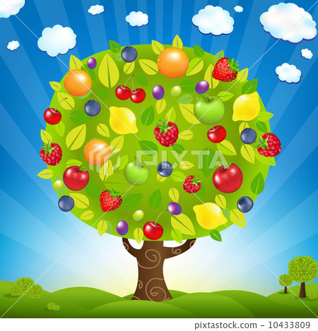 Fruit Tree With Landscape 10433809
