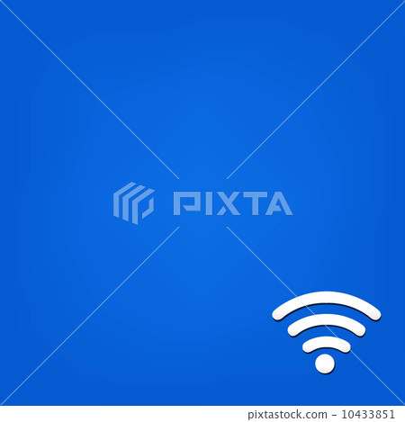 Blue Background With Wi fi Symbol 10433851