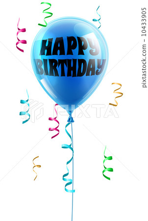 Happy Birthday blue balloon Happy Birthday blue balloon 10433905