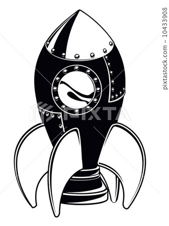 Black and white rocket Black and white rocket 10433908