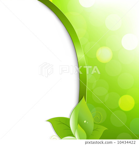 Green Eco Poster With Leaves Green Eco Poster With Leaves 10434422