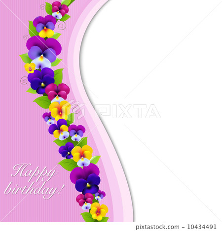 Background With Pansies 10434491