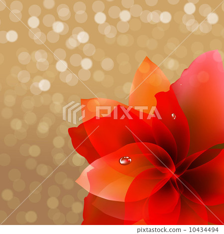 Abstract Red Flower With Bokeh Abstract Red Flower With Bokeh 10434494