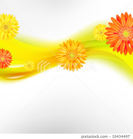 Abstract Background With Color Gerbers Flowers Abstract Background With Color Gerbers Flowers 10434497