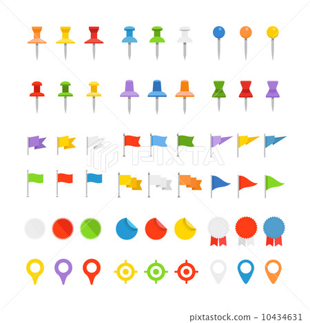 Navigation pins, flags and insignias collection 10434631