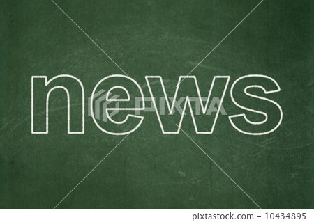 News concept: News on chalkboard background 10434895