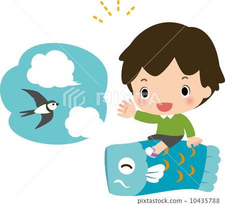 Koinobori and a boy 10435788