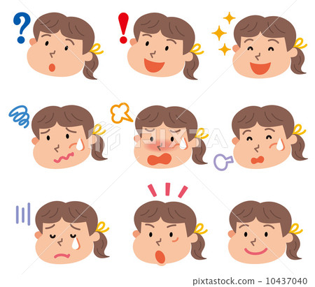 A variety of expressions Teenagers illustration - Stock Illustration ...