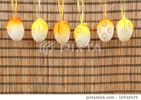 Bright color easter eggs with bows Bright color easter eggs with bows 10438429