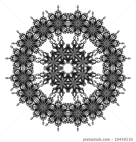 Pattern of snowflakes, contours Pattern of snowflakes, contours 10439110