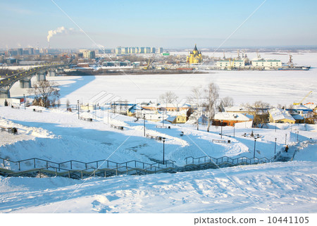 February view Strelka from Fedorovsky embankment Nizhny Novgorod 10441105