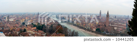Panoramic view of Verona, Italy With Santa Anastasia Church and 10441205