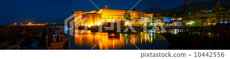 View of Kyrenia harbour at night. Isolated. Contains clipping path 10442556