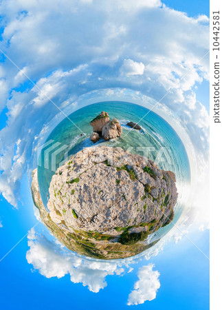 View from top of Aphrodite's rock. Cyprus. 10442581