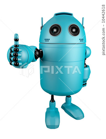 Blue Robot giving thumbs up. Blue Robot giving thumbs up. 10442618