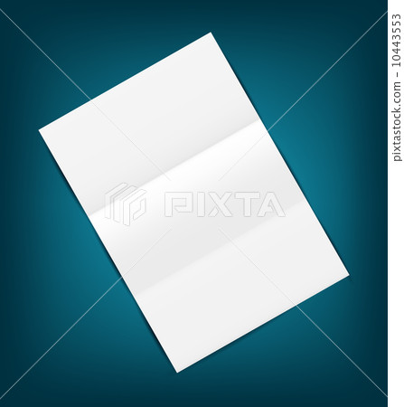 Empty paper sheet with shadows, on blue background Empty paper sheet with shadows, on blue background 10443553