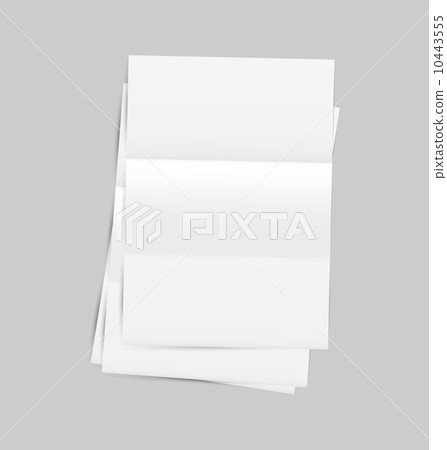 Set empty paper sheet with shadows Set empty paper sheet with shadows 10443555