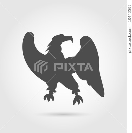Abstract label of eagle silhouette 10443593