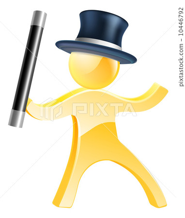 Mascot with wand and top hat 10446792