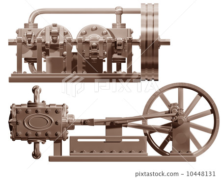 Steam engine front and side 10448131