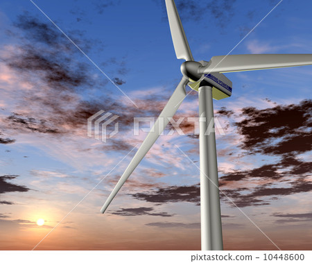 Wind power at sunrise Wind power at sunrise 10448600