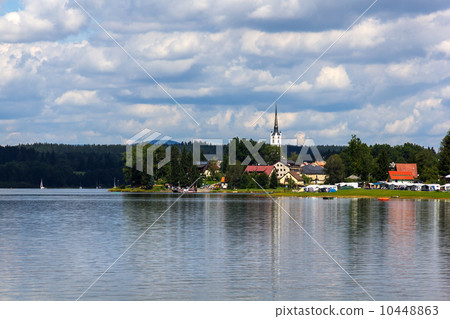Frymburk - small town near Lipno lake, Czech Republic. Frymburk - small town near Lipno lake, Czech Republic. 10448863