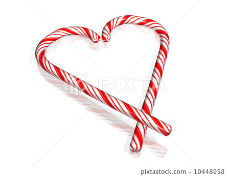 Candy cane in the form of a heart 10448958