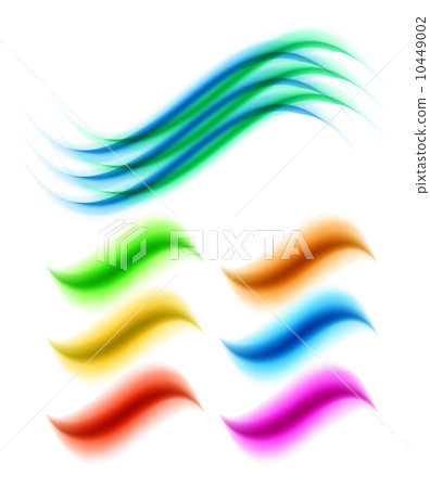 Color blurred waves design elements 10449002