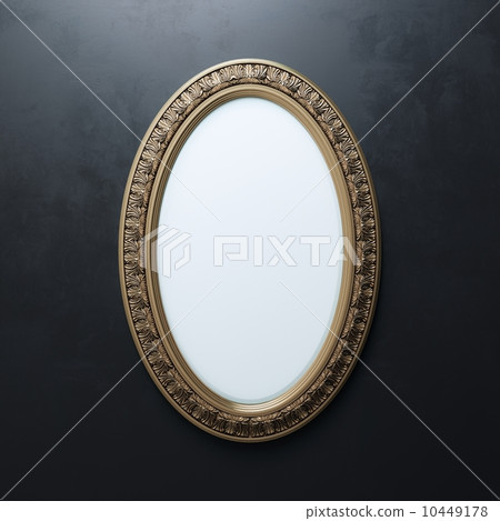Carved Frame On Black Wall (Oval Vertical Version) Carved Frame On Black Wall (Oval Vertical Version) 10449178