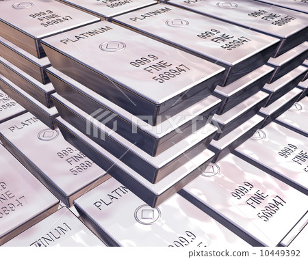 stacks of platinum bars stacks of platinum bars 10449392