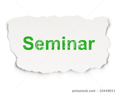 Education concept: Seminar on Paper background 10449651