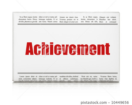 Education concept: newspaper headline Achievement 10449656