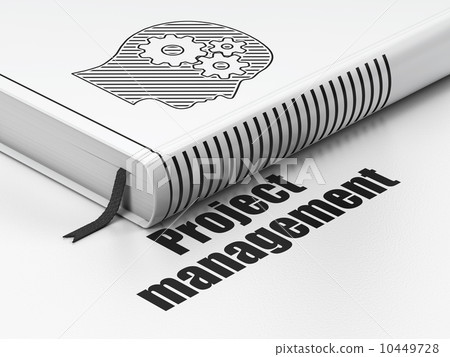 Finance concept: book Head With Gears, Project Management on white background Finance concept: book Head With Gears, Project Management on white background 10449728