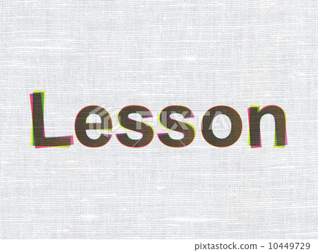 Education concept: Lesson on fabric texture background 10449729