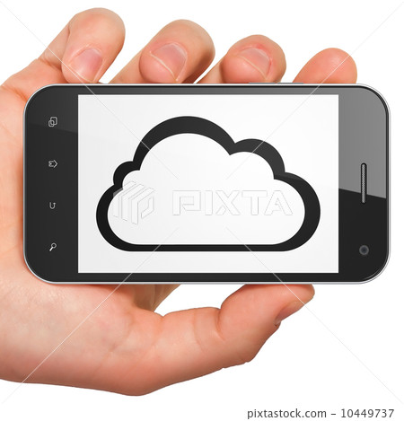 Cloud technology concept: Cloud on smartphone 10449737