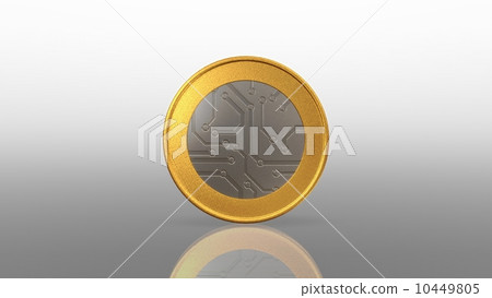 digital currency mix silver gold coin 10449805