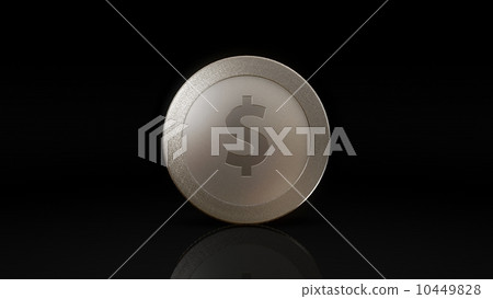 dollar currency silve coin exchange dark 10449828