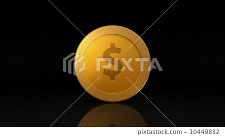 dollar currency gold coin exchange dark 10449832