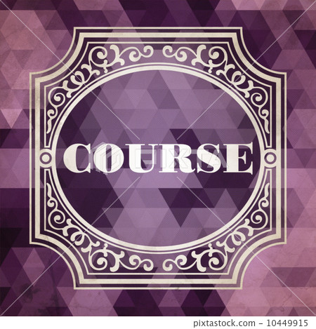 Course Concept. Purple Vintage design. 10449915