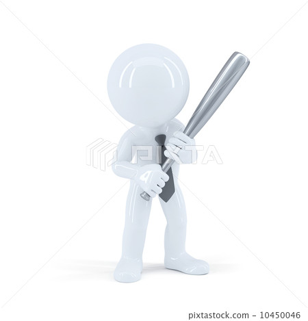 Angry businessman with bat 10450046