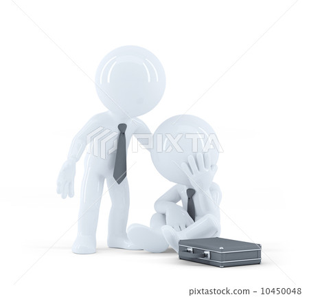 Businessman provides support to a colleague. Problems at work concept Businessman provides support to a colleague. Problems at work concept 10450048