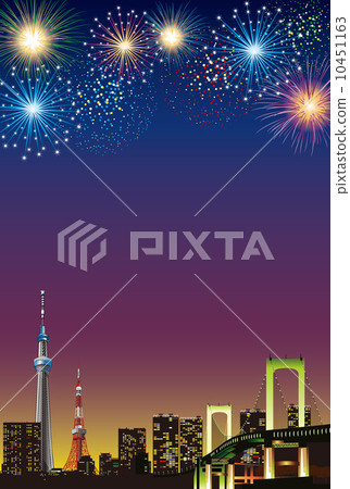 東京夜景煙花 10451163