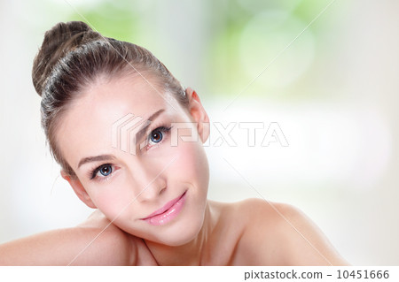 portrait of young woman face 10451666