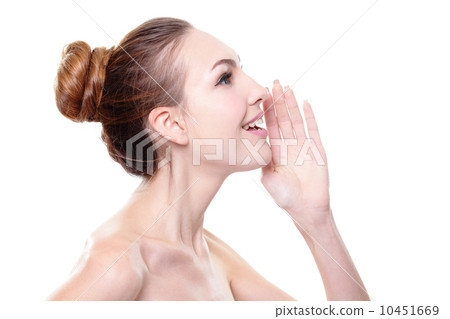 Smiling Skin care woman whisper Smiling Skin care woman whisper 10451669
