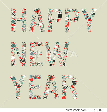 2013 happy new year xmas icons 10451870