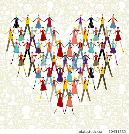 Social media people in heart shape Social media people in heart shape 10451883