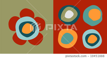 Flower and circles patterns Flower and circles patterns 10451888