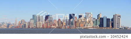 New York City Manhattan downtown skyline panorama New York City Manhattan downtown skyline panorama 10452424