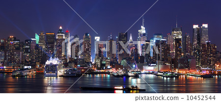 Modern City night scene. 10452544