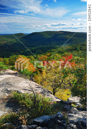 Autumn Mountain peak view panorama 10452641